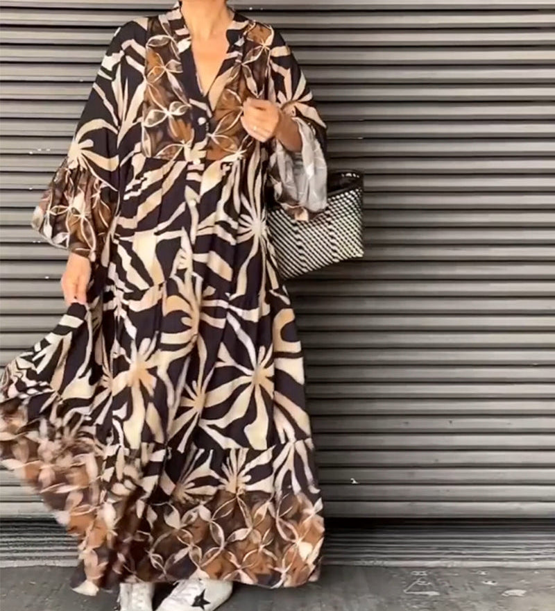 Robe de vacances ample imprimée