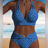 Maillot de bain deux pièces sexy à pois