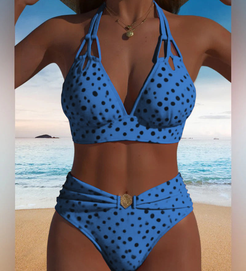 Maillot de bain deux pièces sexy à pois