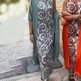 Costume deux pièces élégant à imprimé vintage