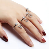 Bague ouverte en zircone avec initiales