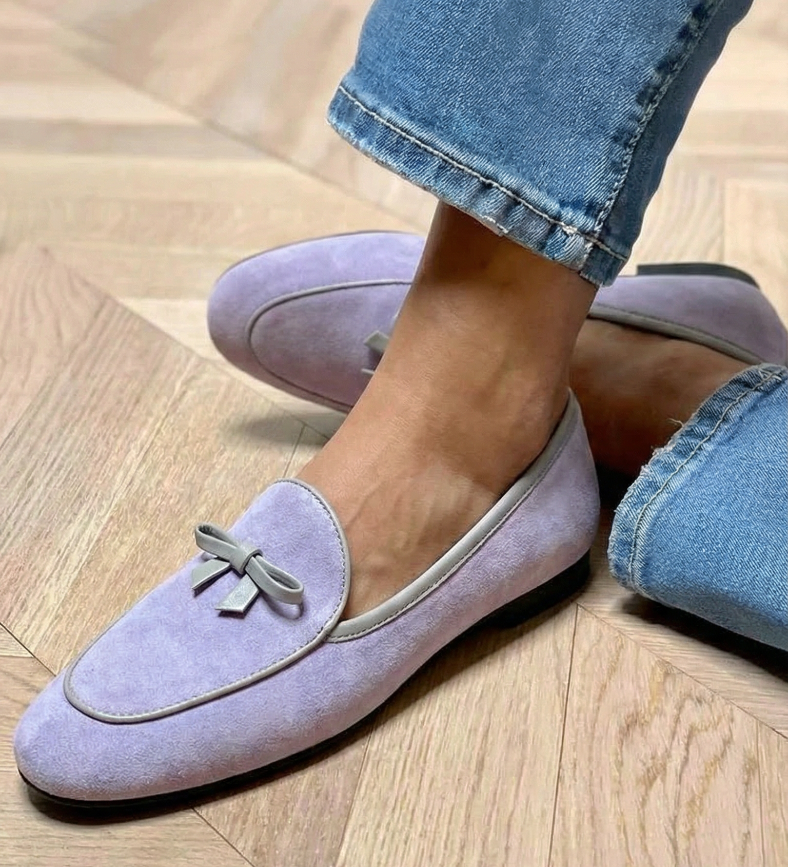 Geneviève - Chaussure Plate Élégante avec Nœud