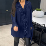 Blouse à volants et style élégant