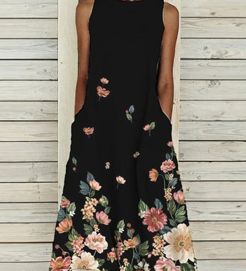Robe sans manches imprimée
