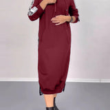 Robe décontractée à capuche zippée