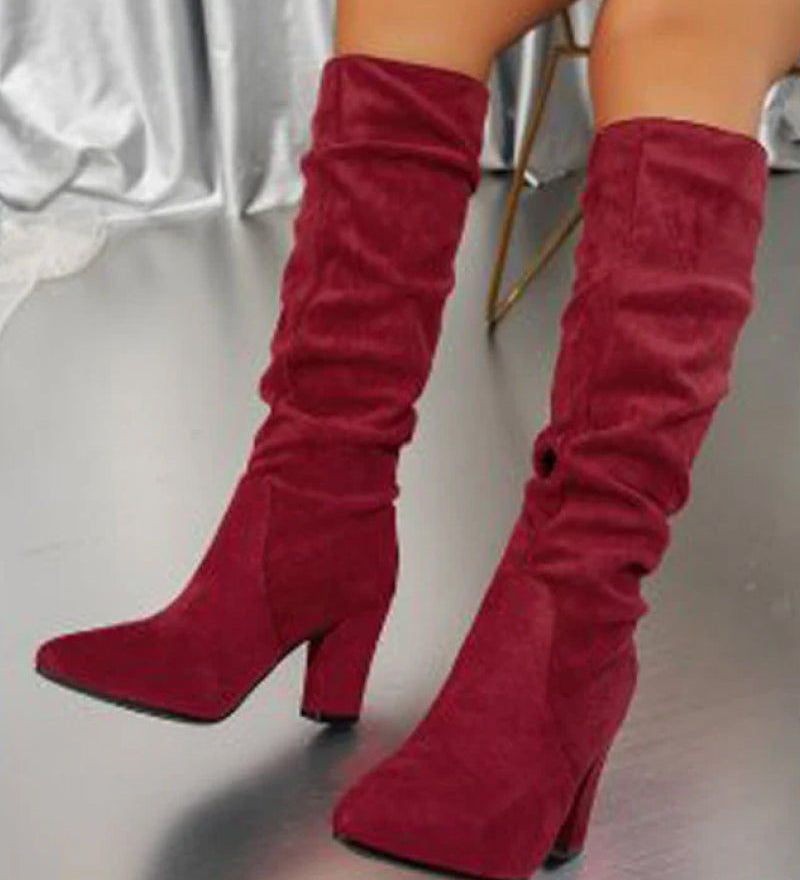 💥 Nouveautés – Déjà En Vente Chaude ! – Bottes À Talons Hauts Unies Et Stylées Pour Femmes