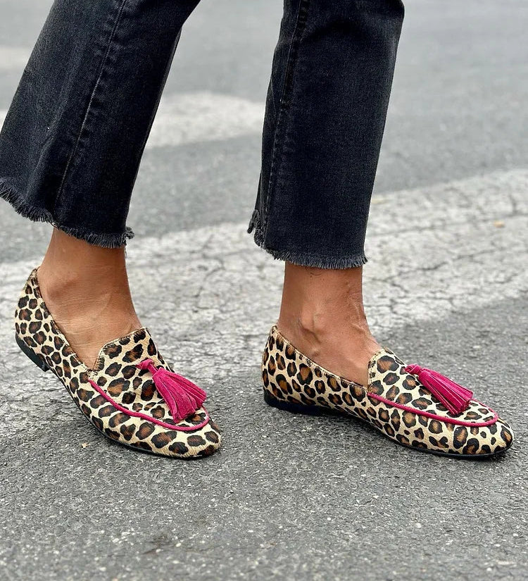 Rihanna - Mocassins à motif léopard