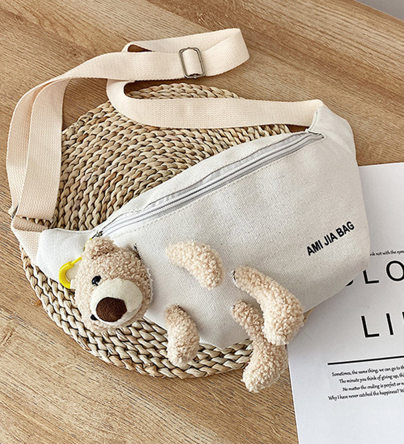 Sac à bandoulière en forme d'ours en peluche
