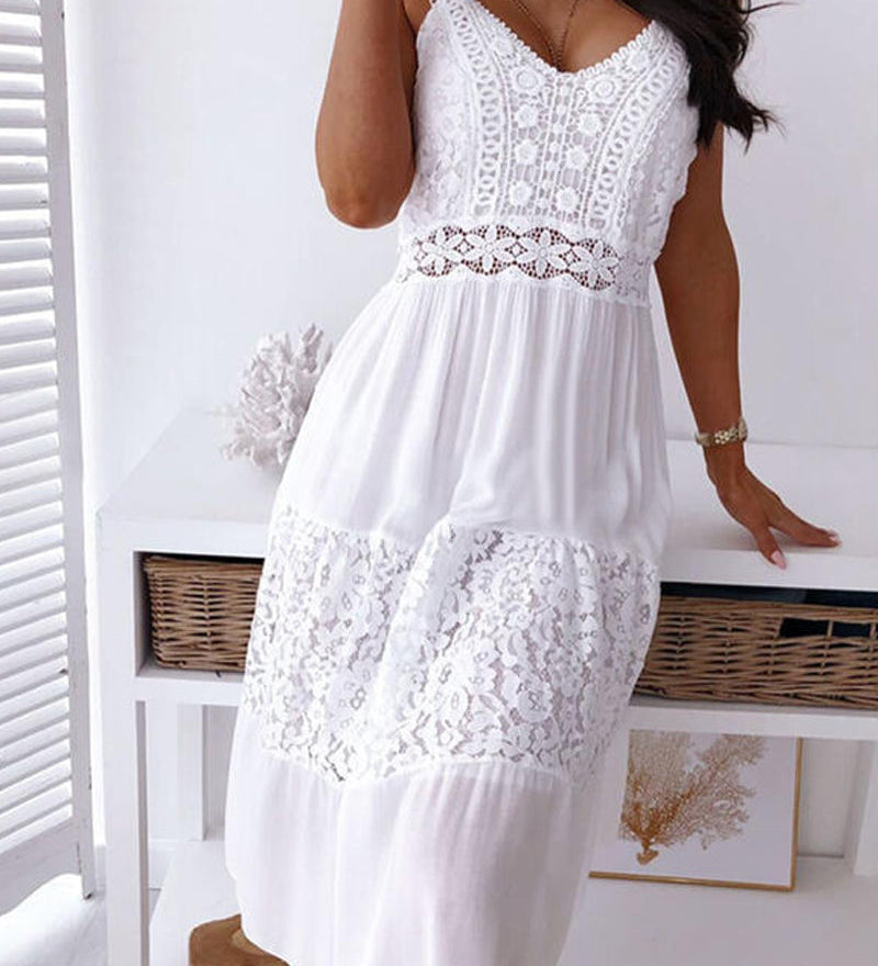 Robe bohème en dentelle