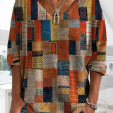 Lydiane | Haut patchwork à col en V pour femme