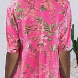 Robe droite à imprimé floral