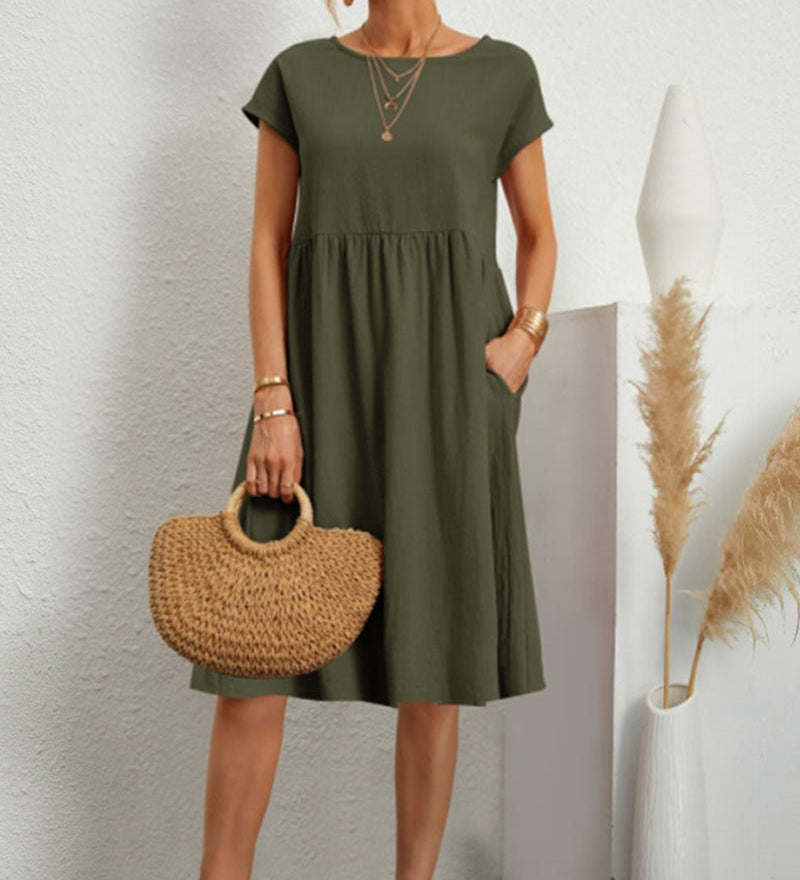 Robe ample à encolure ronde