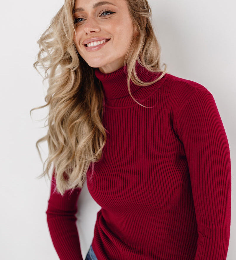 Solene | Pull col roulé classique pour femme