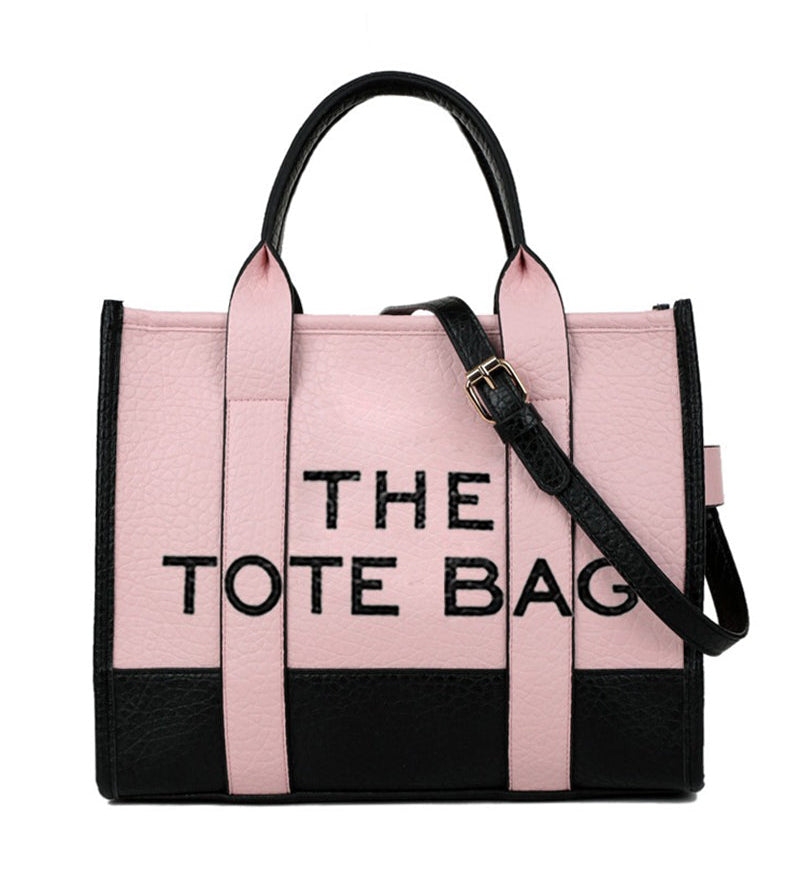 Sac fourre-tout tendance avec coutures bicolores