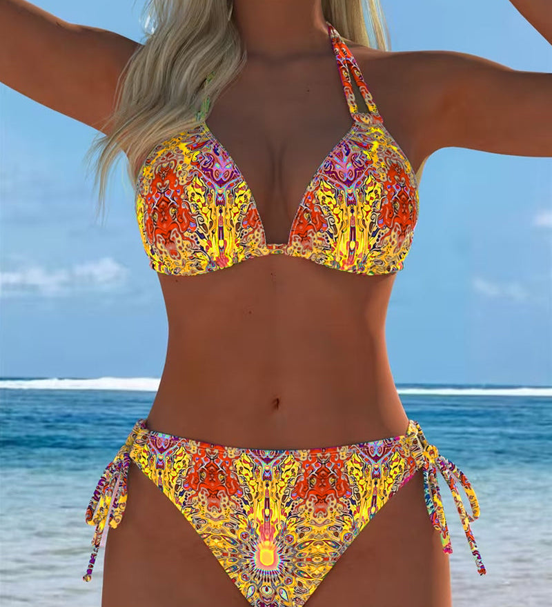 Bikini Coloré Licou Impression