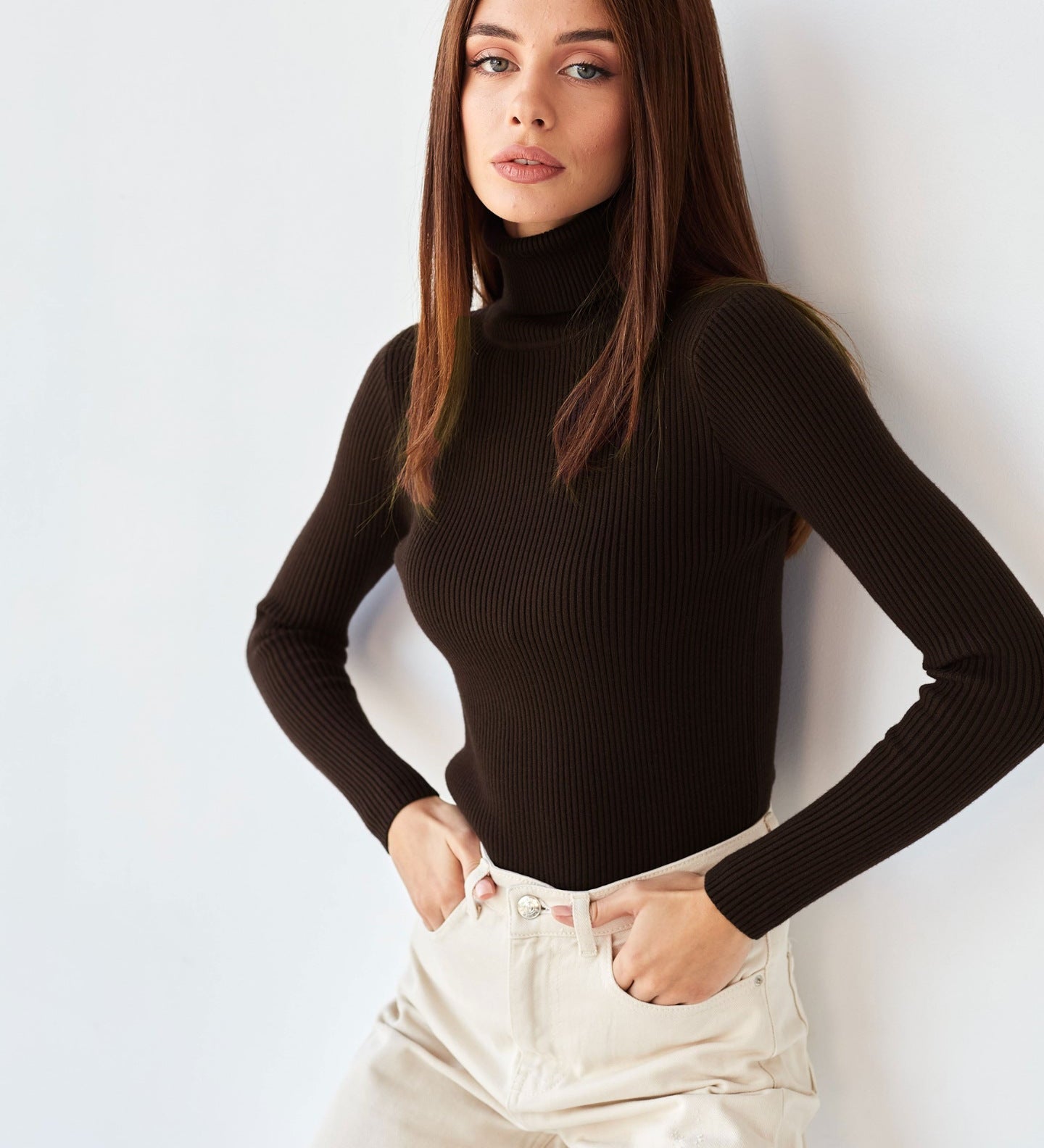 Solene | Pull col roulé classique pour femme