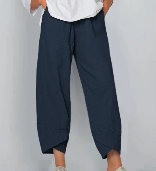 Cinzia | Pantalon large en lin pour femme