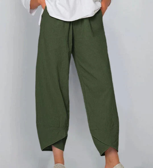 Cinzia | Pantalon large en lin pour femme