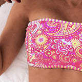 Maillot de bain Deux Pièces Imprimé Style Ethnique