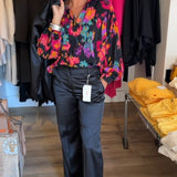 Blouse élégante à manches longues imprimée