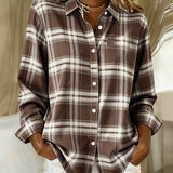 Chemise Avec Motif En Carreaux Et Col Revers