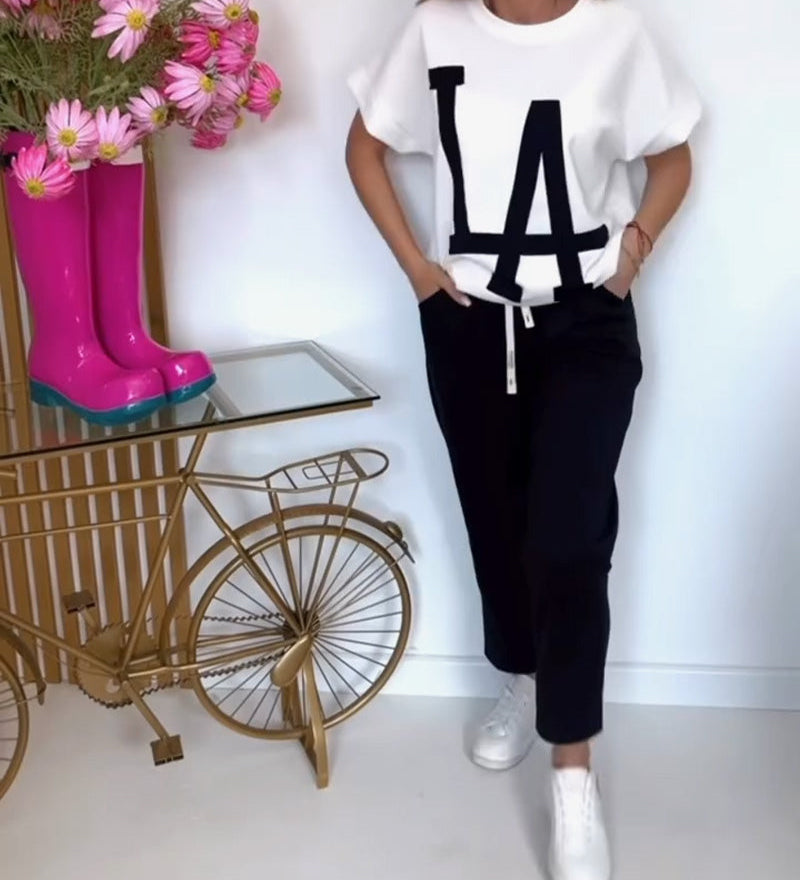 Définir Casual Letter Print Sports