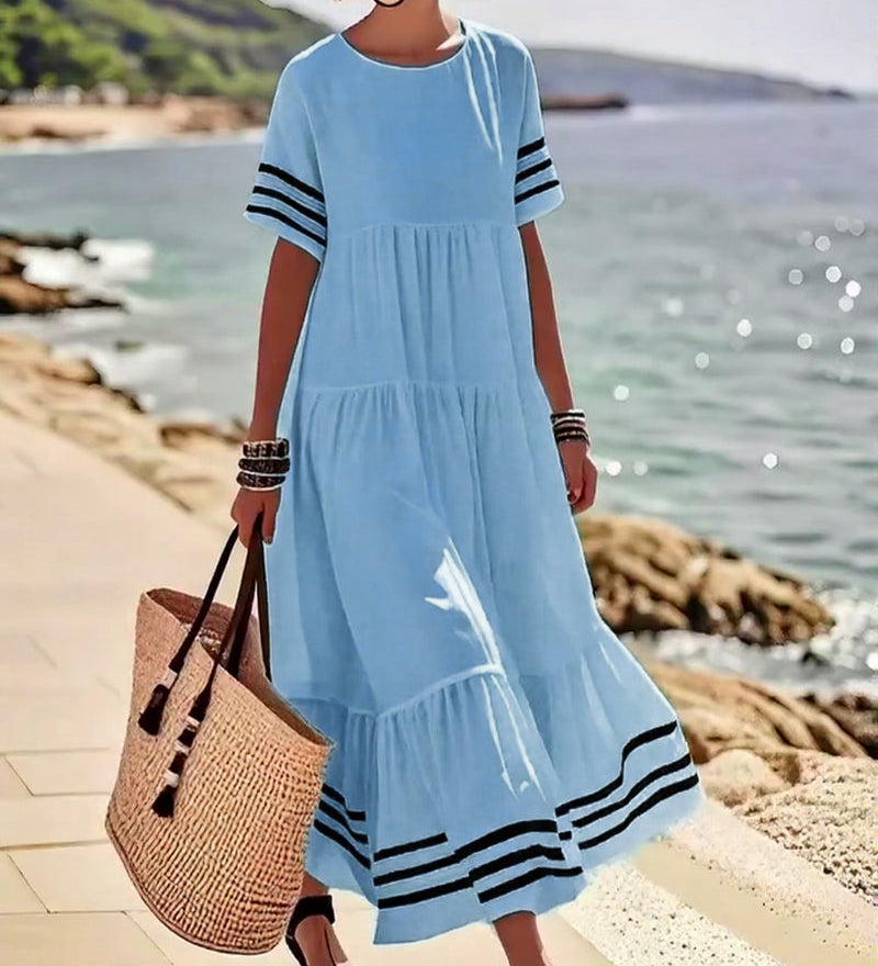 Robe Tendance Vacances Manches Courtes