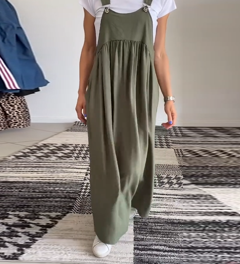 Robe décontractée couleur unie à bretelles