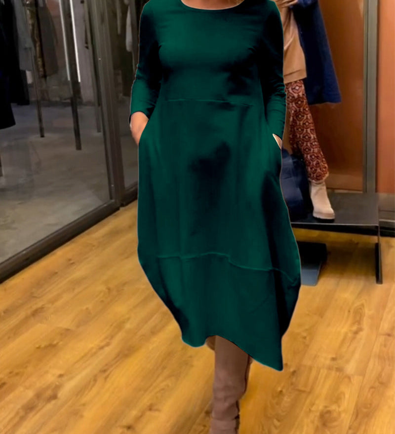 Robe élégante de couleur unie