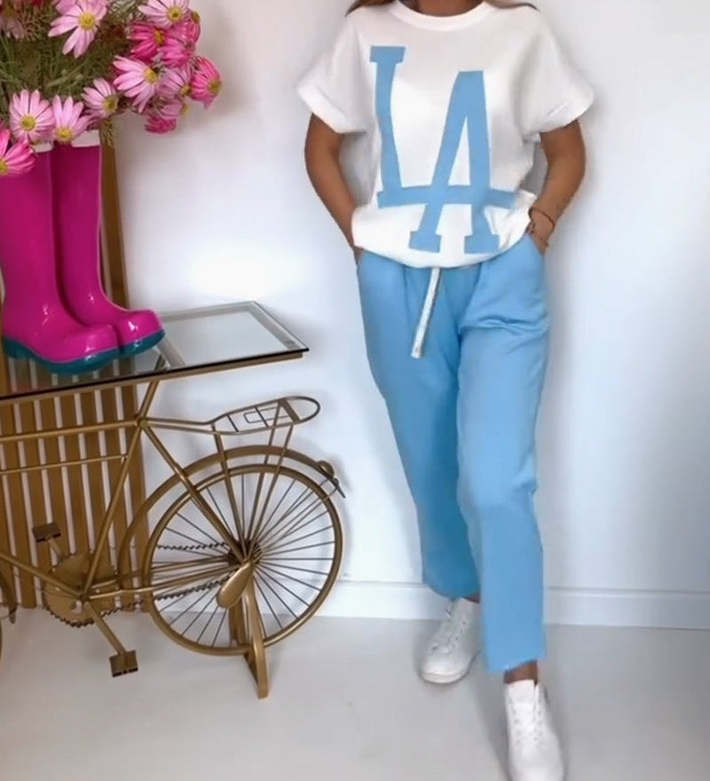 Définir Casual Letter Print Sports