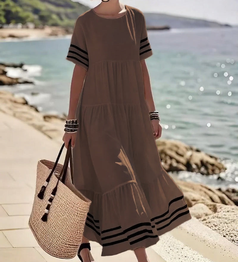 Robe Tendance Vacances Manches Courtes