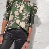 Blouse Manche Bouffante Volant