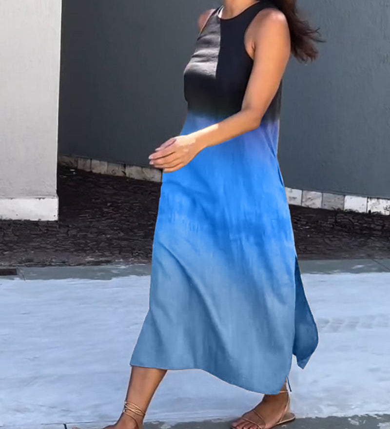 Robe sans manches et dégradé