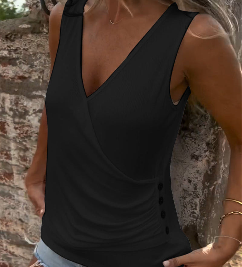 Gilet Polyvalent avec Boutons et Sans Manches