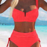 Maillot de Bain Style Soutien-gorge Haute Taille Triangle