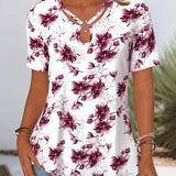 Blouse Imprimé Floral Manches Courtes