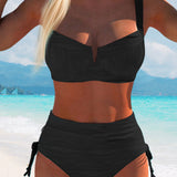 Maillot de Bain Style Soutien-gorge Haute Taille Triangle
