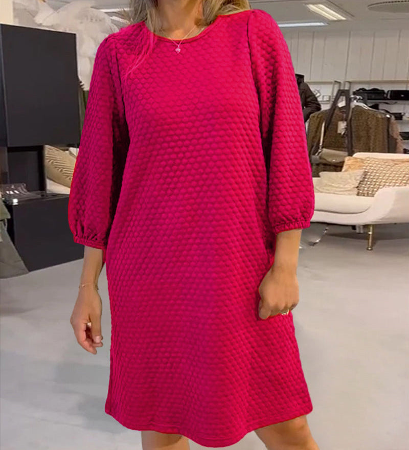 Robe élégante de couleur unie