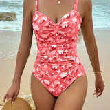 Maillot De Bain Une Pièce Débardeur Imprimé