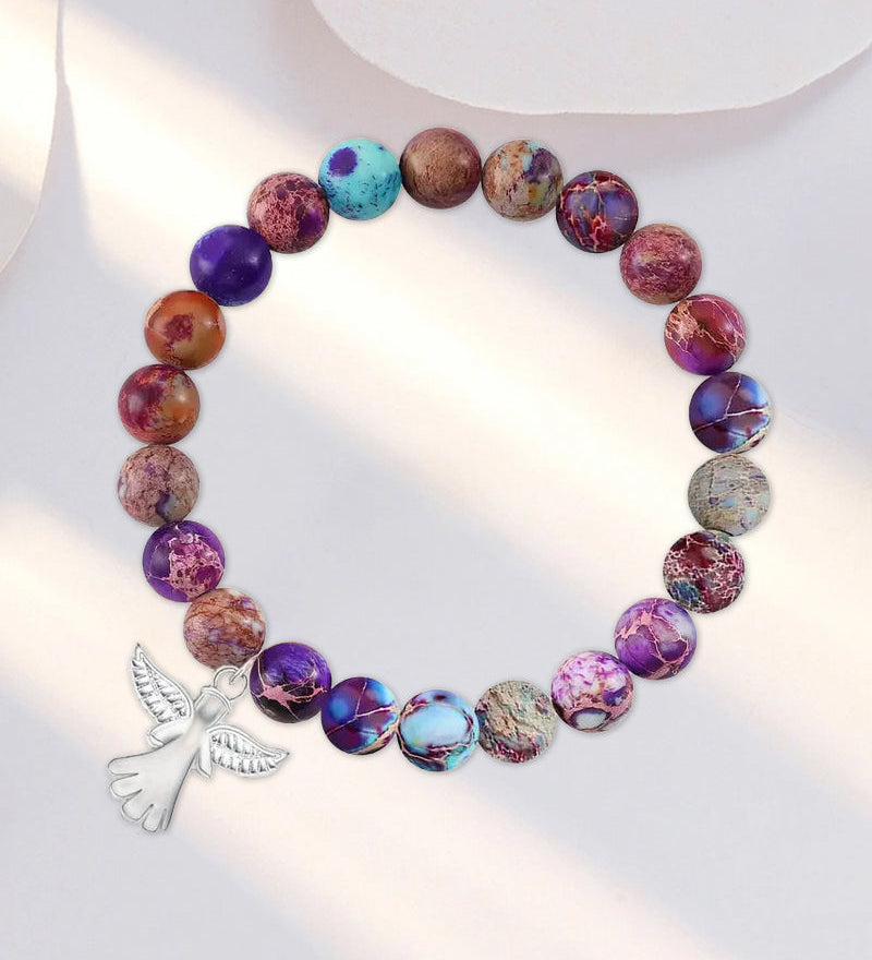 Bracelet de guérison en cristal ailes d'ange