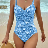 Maillot De Bain Une Pièce Débardeur Imprimé