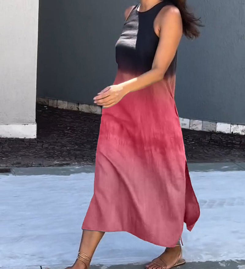 Robe sans manches et dégradé