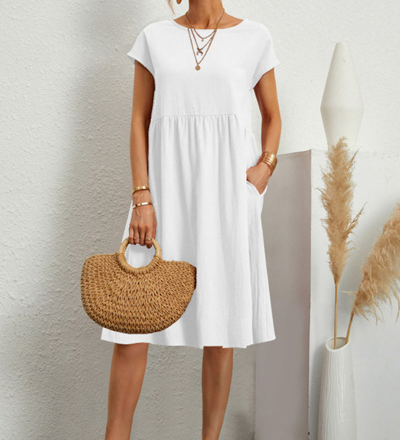 Robe ample à encolure ronde