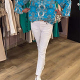 Blouse imprimée ample et polyvalente