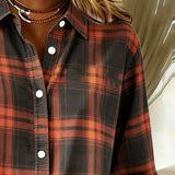Chemise Avec Motif En Carreaux Et Col Revers