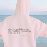 Sweat-shirt « Chère personne derrière moi »