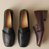 Audrey - Mocassins femme à talon bloc confort