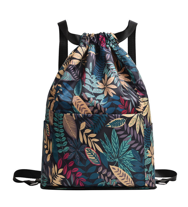 Sac à bandoulière avec cordon de serrage de style ethnique