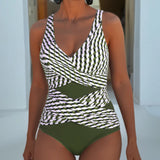 Maillot de Bain Avec Découpe Croisée Pour Style Détendu De Resort