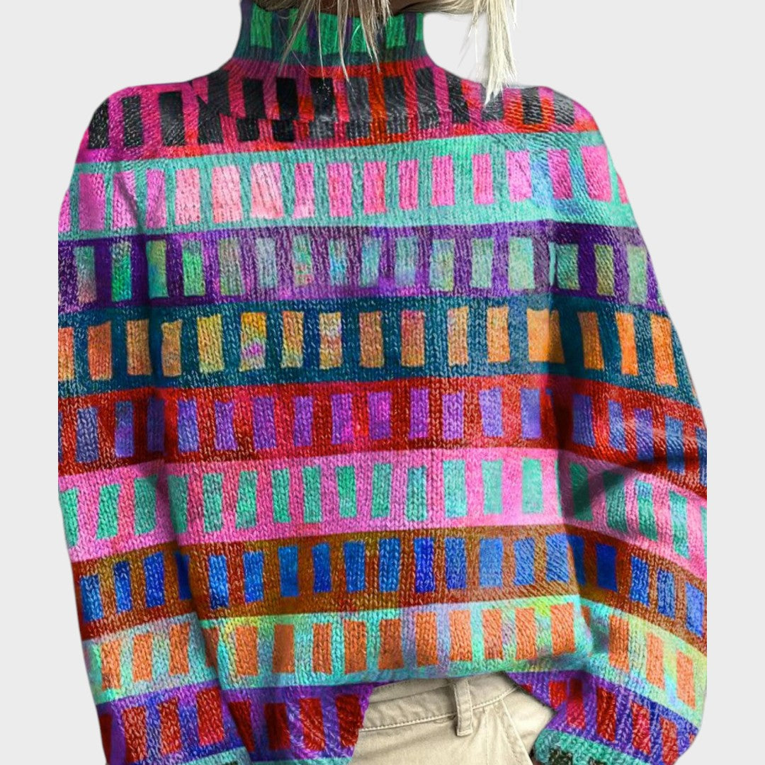 Pull col roulé à rayures multicolores — Garance, LucieSaint-Tropez